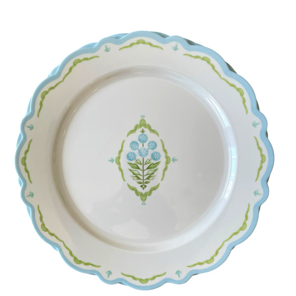 Lillian August French Farmhouse Floral Melamine Dinner Plates 11in Set of 4 New - Picture 1 of 15